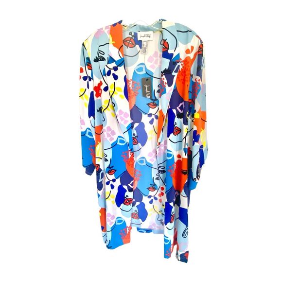 Joseph Ribkoff Multi-Color Abstract Open Front Blazer Sz 20 - Picture 2 of 13